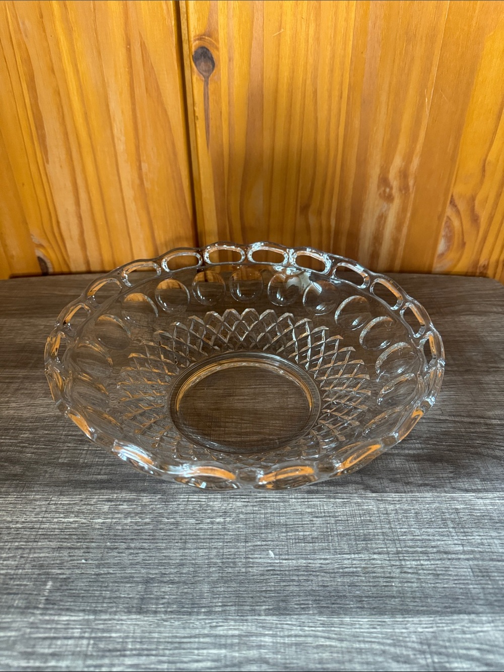 Vintage Indiana Glass Company Thumbprint Bowl